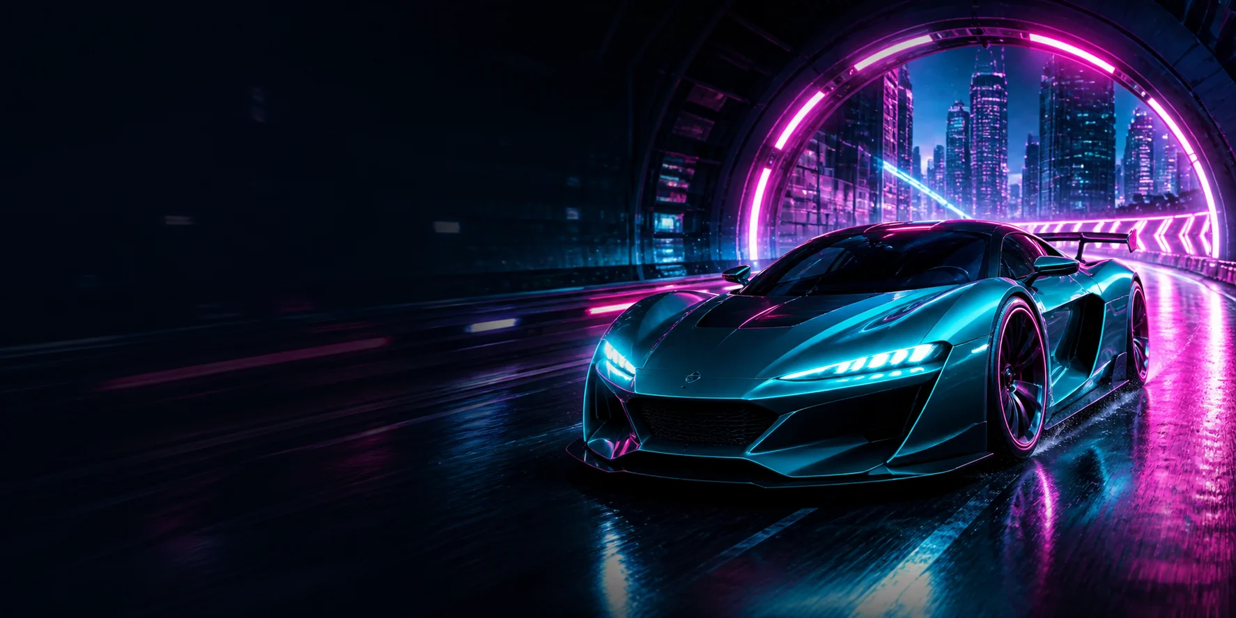 Neon racewagen bij Winboost Casino